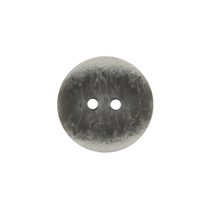 Plastic 2-Hole Button - 32L/20mm - Gray and White Smoky Swirls
