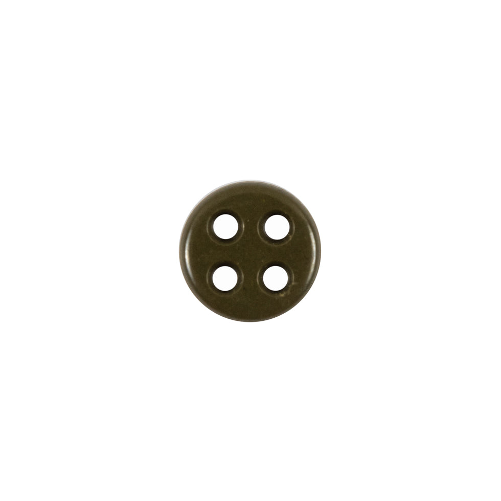 Olive Plastic Button - 18L/11.5mm Detail