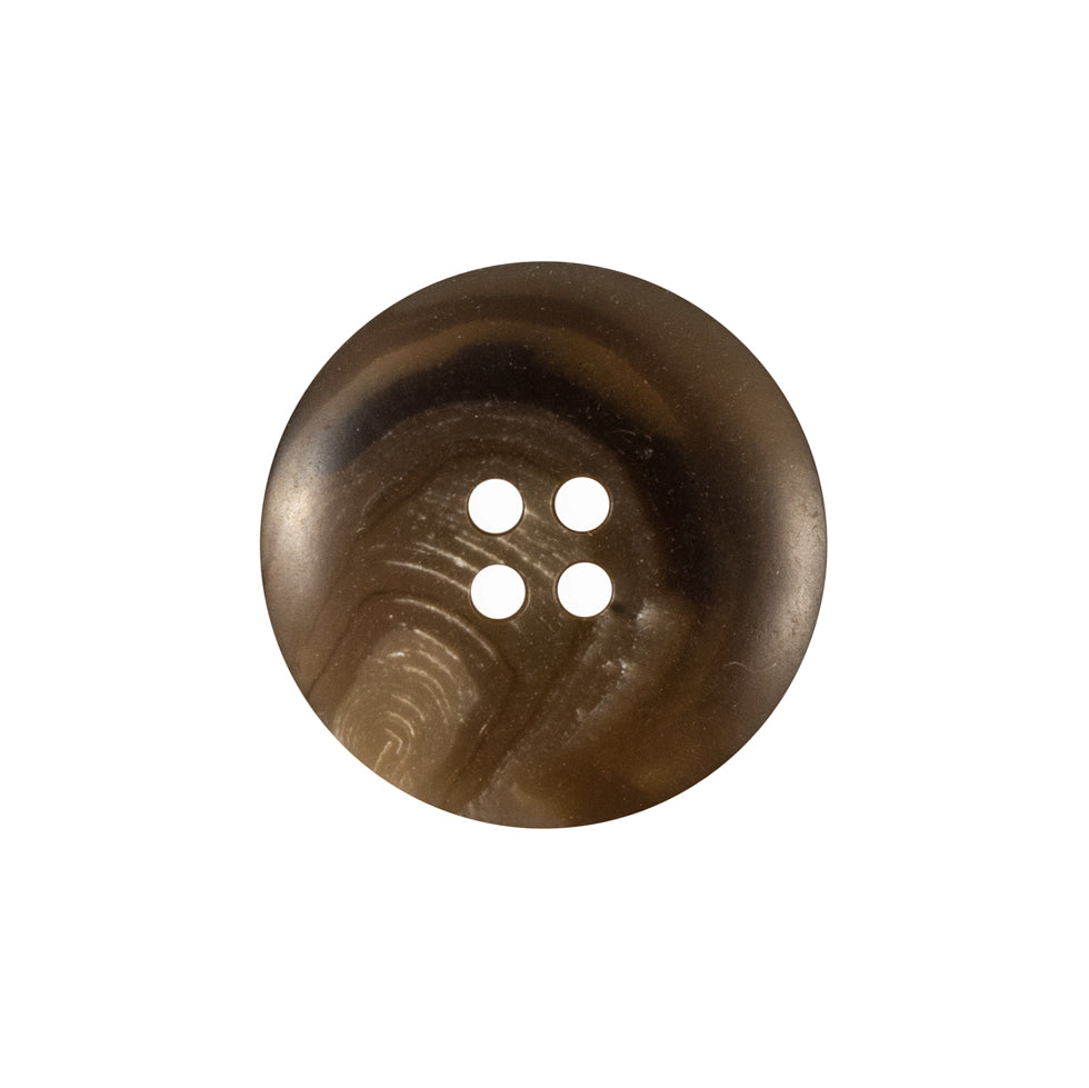 Brown Plastic Button - 34L/21.5mm - Detail