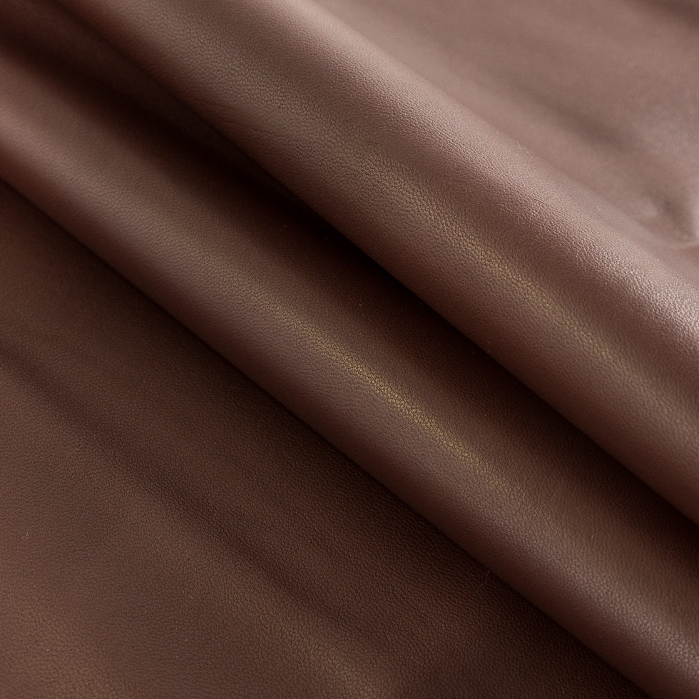 Small Deep Mahogany Semi-Stretch Lamb Leather Detail