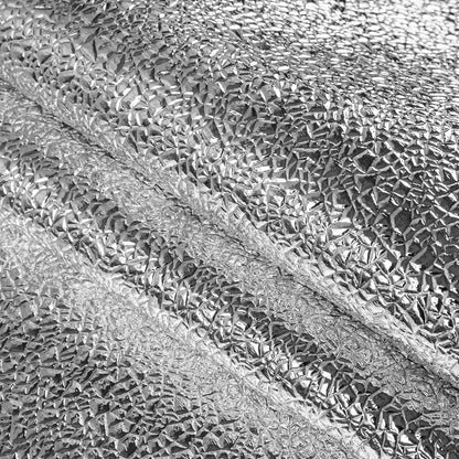 Metallic Silver Crackled Vinyl Detail