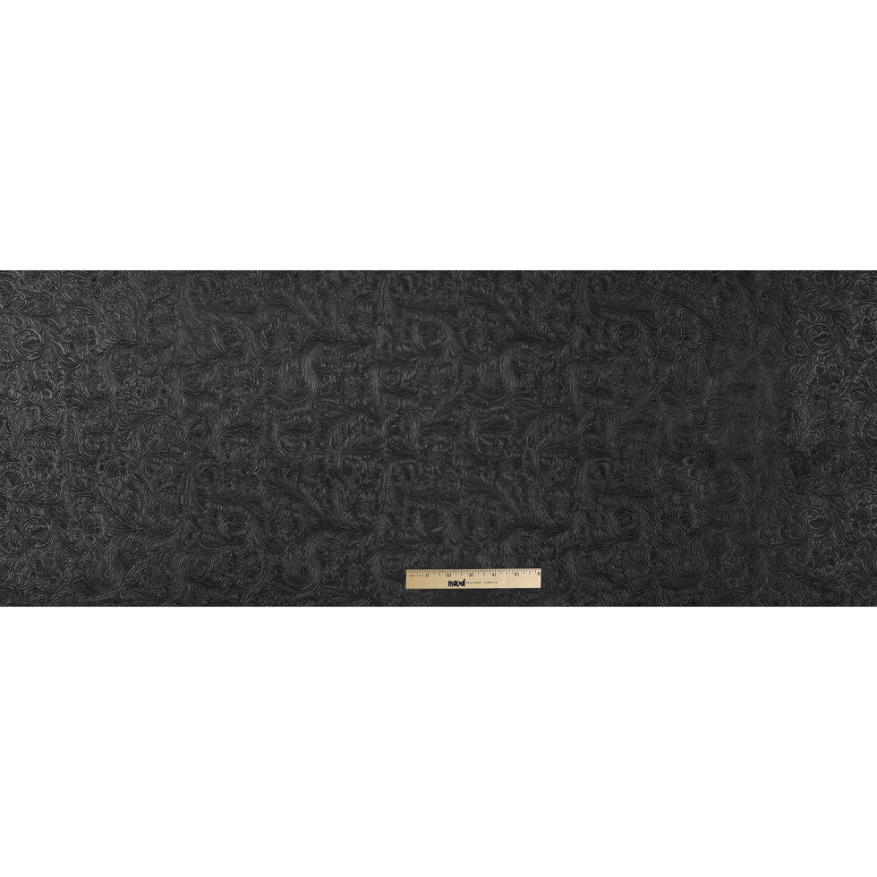 Black Floral Embossed Vinyl Full