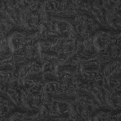 Black Floral Embossed Vinyl