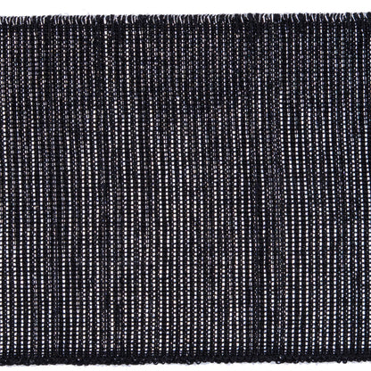 Metallic Silver and Black Elastic - 2 - Detail