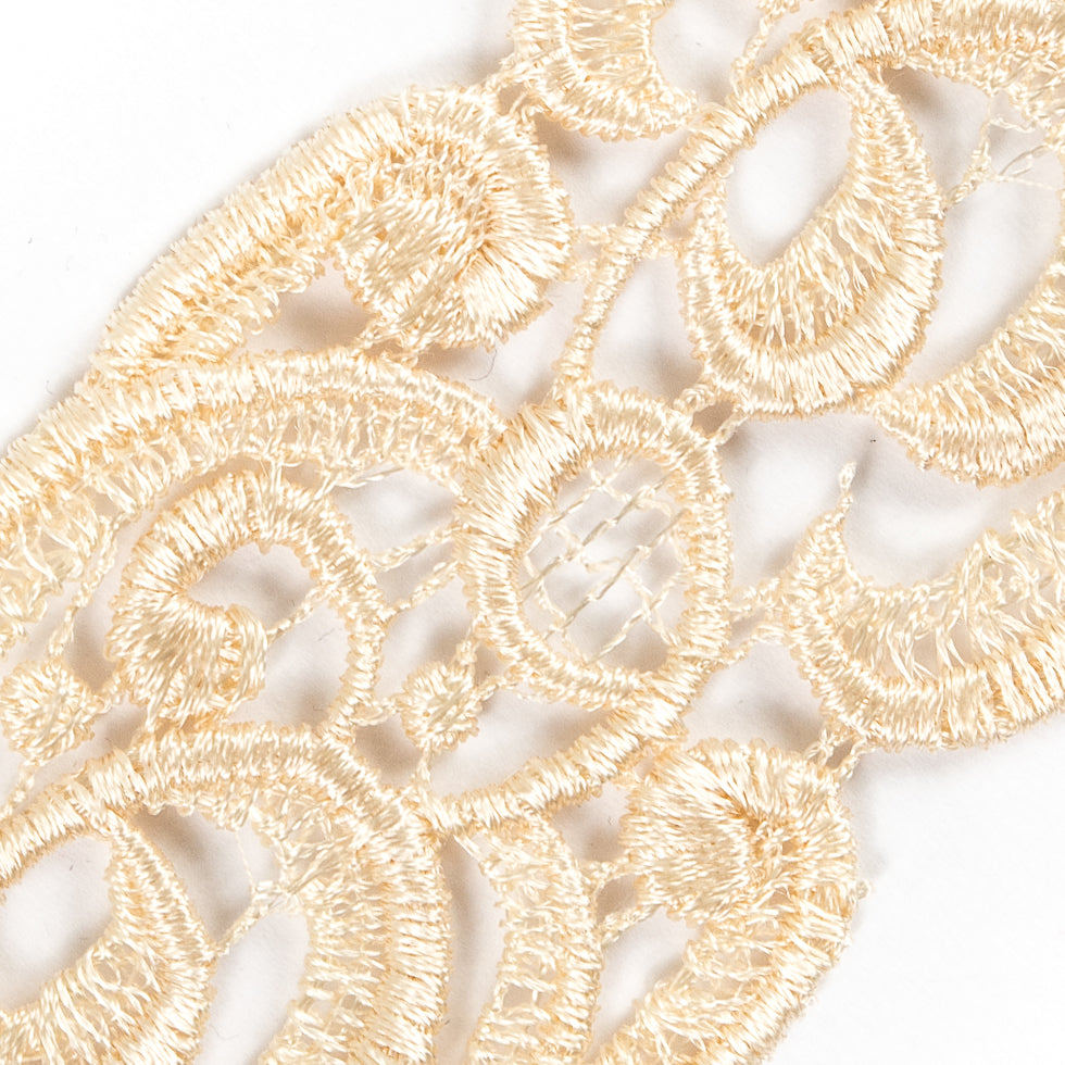 Beige Venise Lace Trim - 2.5" Detail