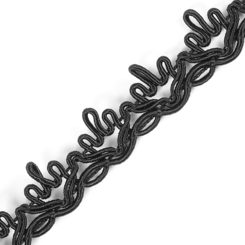 Black Braided Cording - 0.5 - Detail