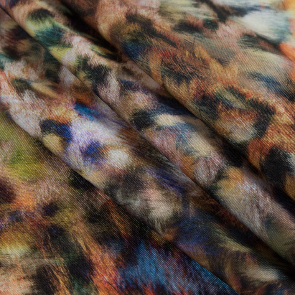 Multicolored Abstract Cheetah Printed Max-Dri Anti-Microbial Performance Tricot - Detail