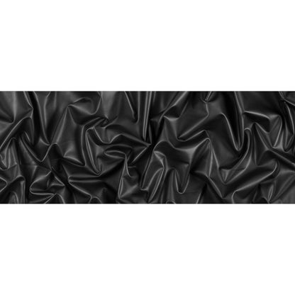 Black Dull All Over Foil Knit Pleather Substitute Folded