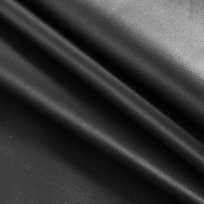 Black Dull All Over Foil Knit Pleather Substitute Detail