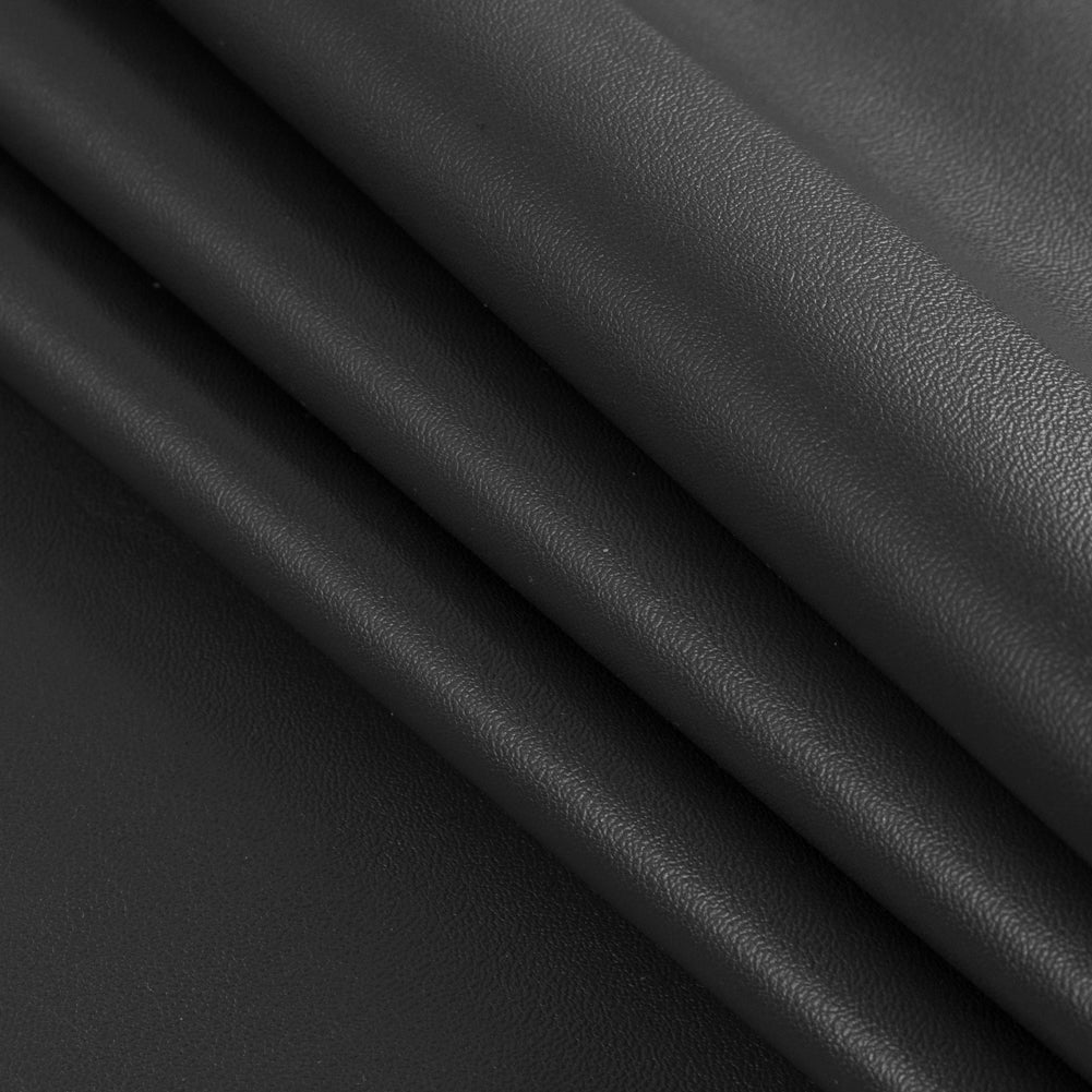 Black Stretch Faux Leather/Vinyl Detail