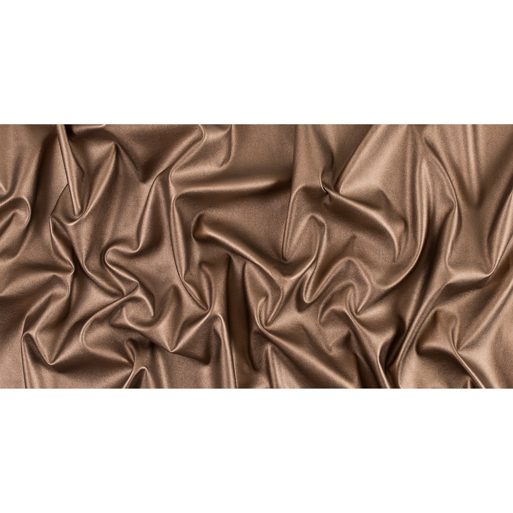Metallic Bronze Stretch Faux Leather/Vinyl - Folded