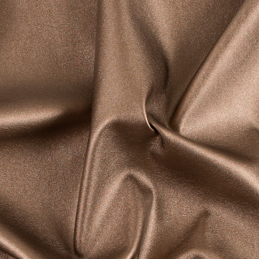 Metallic Bronze Stretch Faux Leather/Vinyl