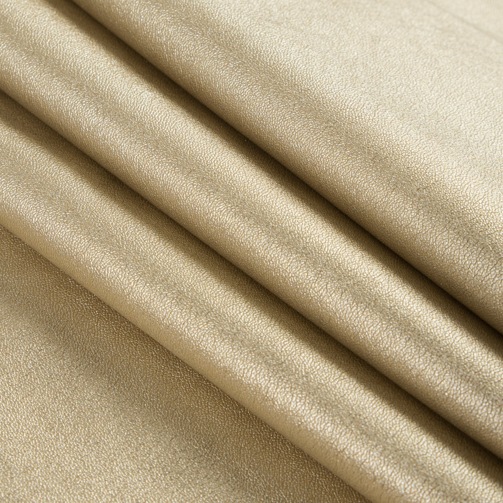 Metallic Gold Stretch Faux Leather/Vinyl - Folded