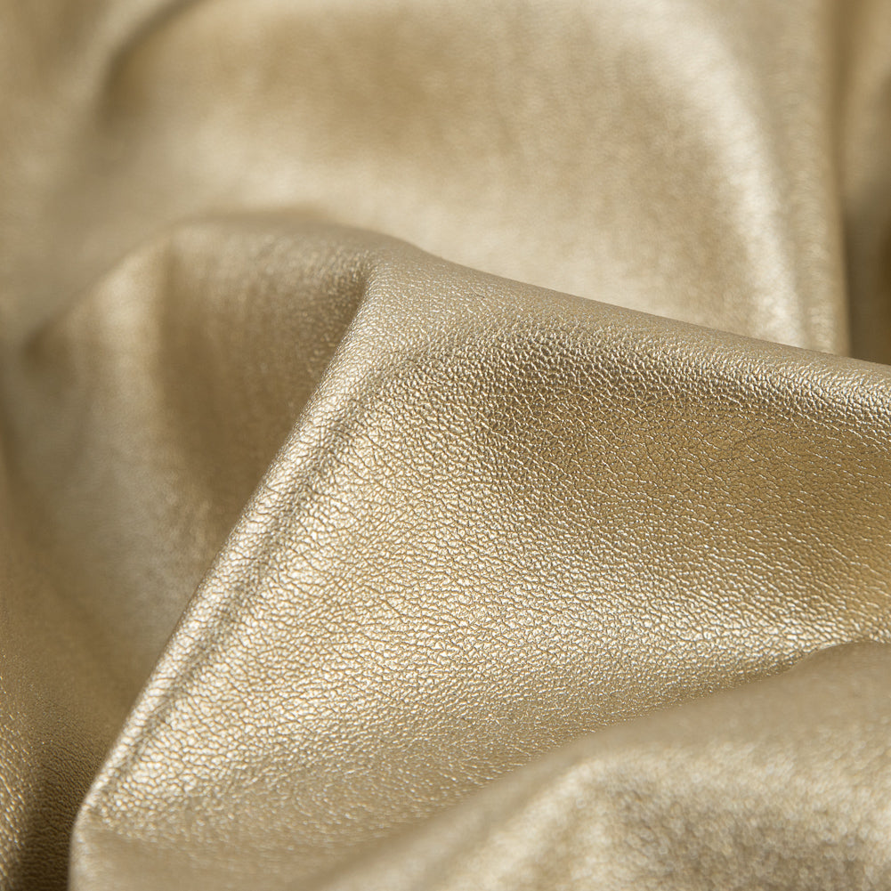 Metallic Gold Stretch Faux Leather/Vinyl - Detail