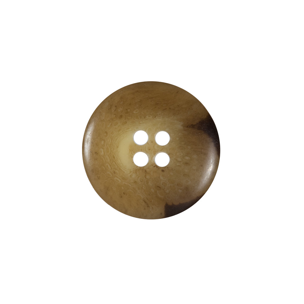 Beige and Brown Horn Button - 30L/19mm - Detail