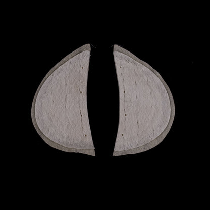 9 x 4.5 Pair Of White Shoulder Pads - Detail
