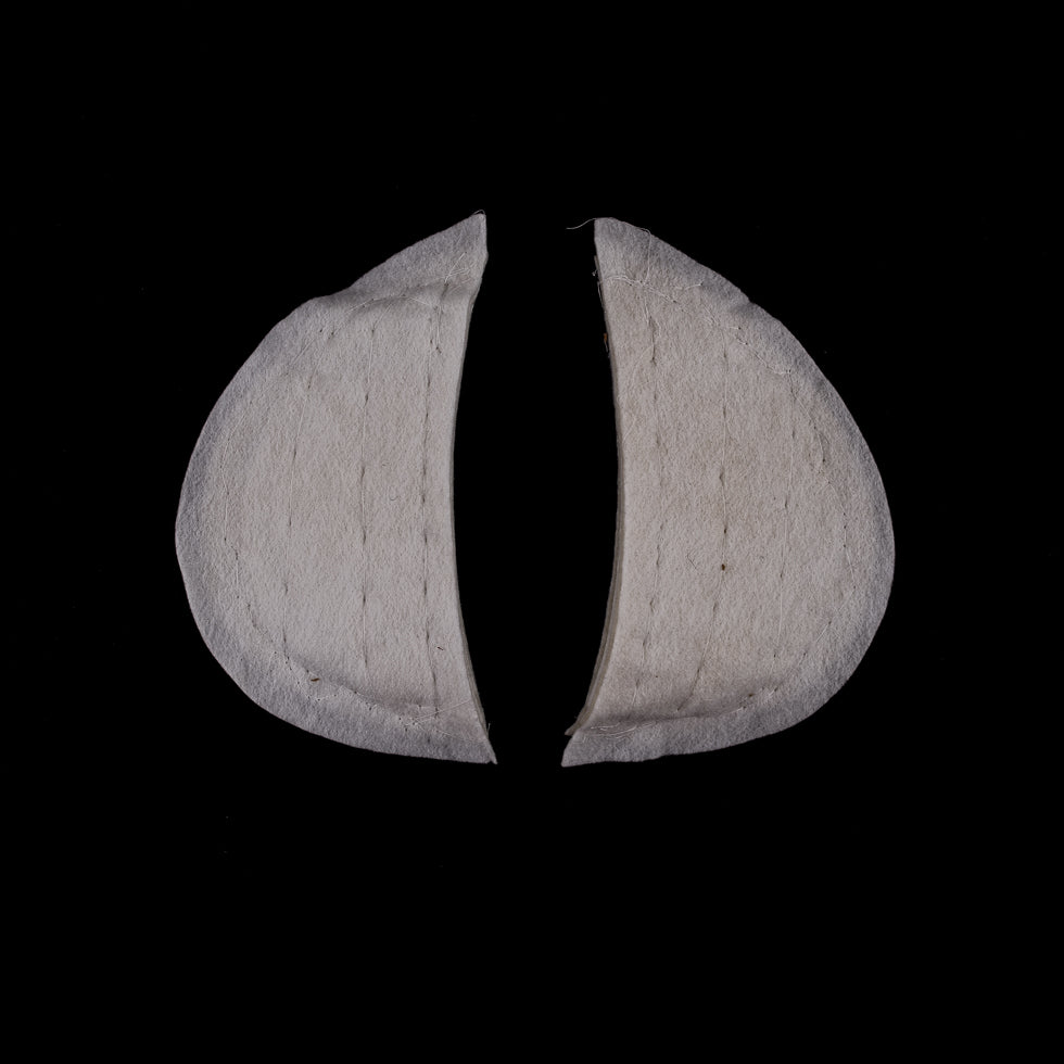 9 x 4.5 Pair Of White Shoulder Pads