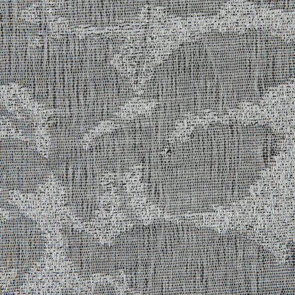 Metallic Griffin Gray Foliage Brocade - Detail