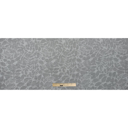 Metallic Griffin Gray Foliage Brocade - Full