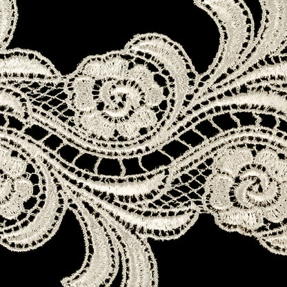Ivory Floral Venise Lace Trim - 4" Detail