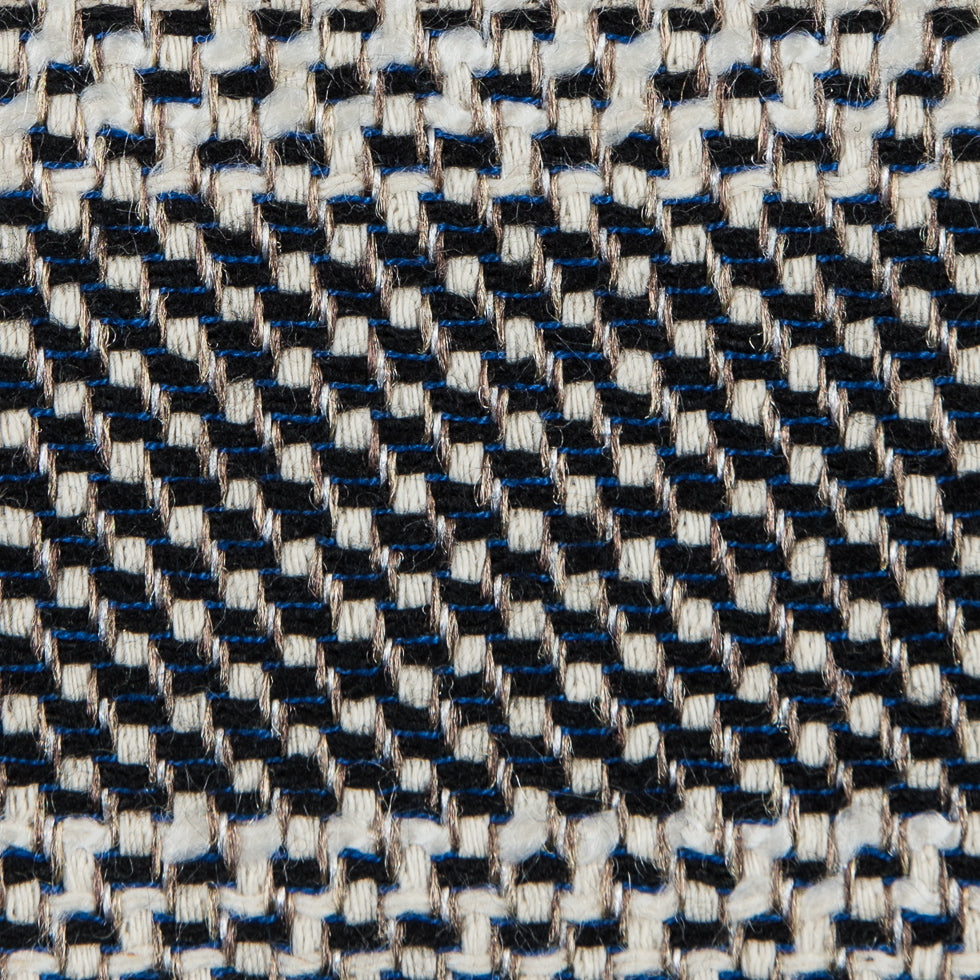 Whisper White/Navy/Royal Blue Striped Tweed - Detail