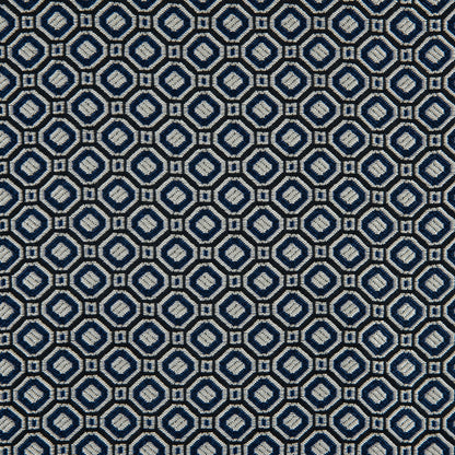 Strong Blue/Silver Geometric Jacquard