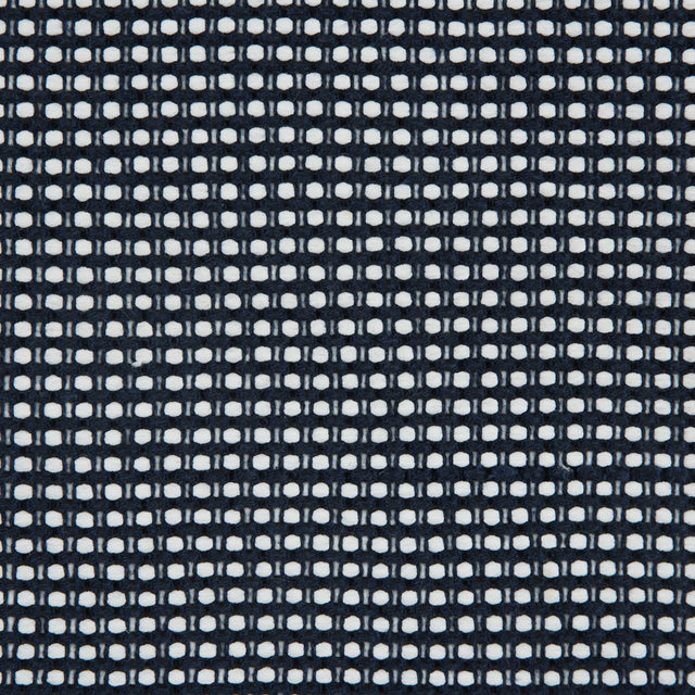 White/Navy Checkered Loosely Woven Novelty Tweed