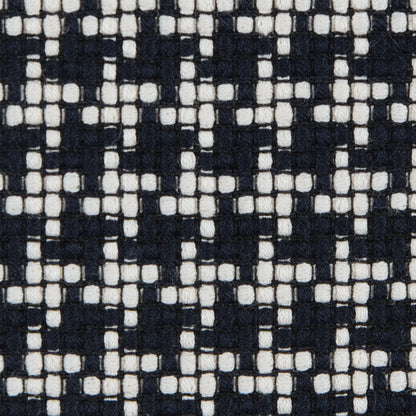 Ivory/True Navy Houndstooth Cotton Tweed Detail