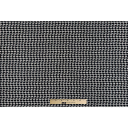 Ivory/True Navy Houndstooth Cotton Tweed Full