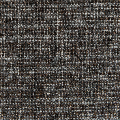 Heathered Black/White/Bison Wool-Cotton Tweed - Detail