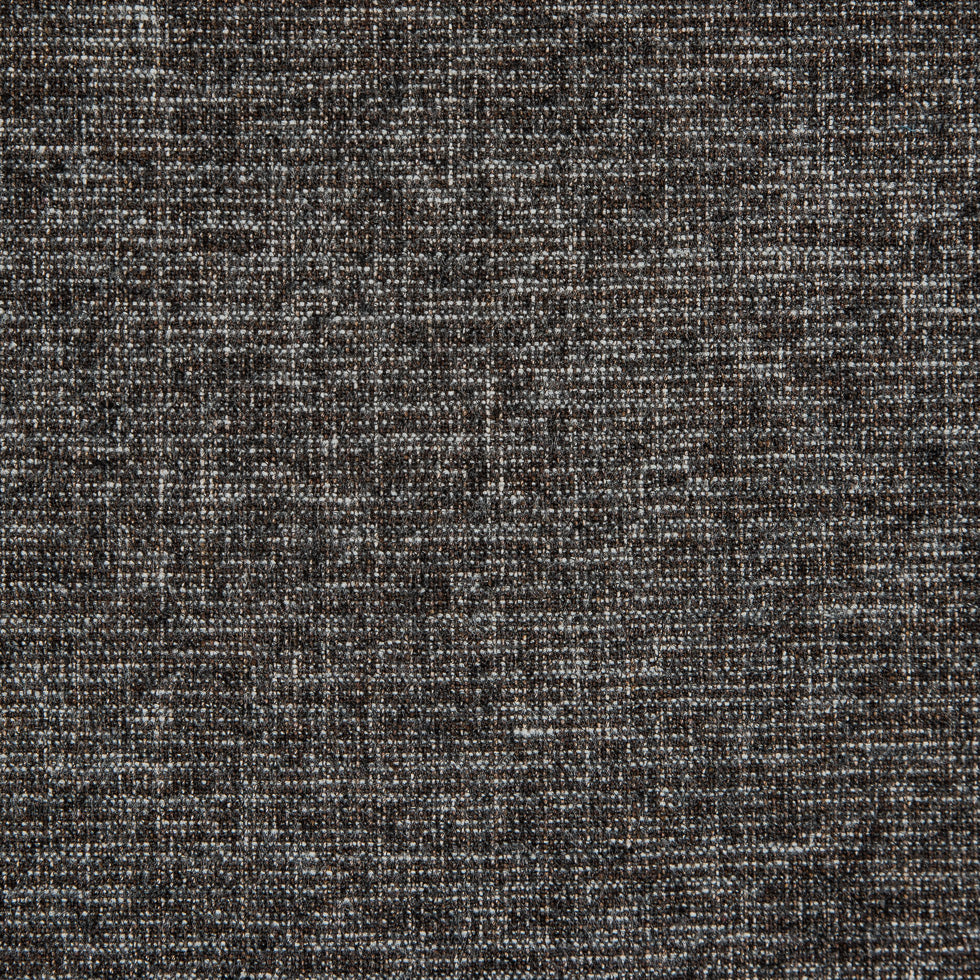 Heathered Black/White/Bison Wool-Cotton Tweed