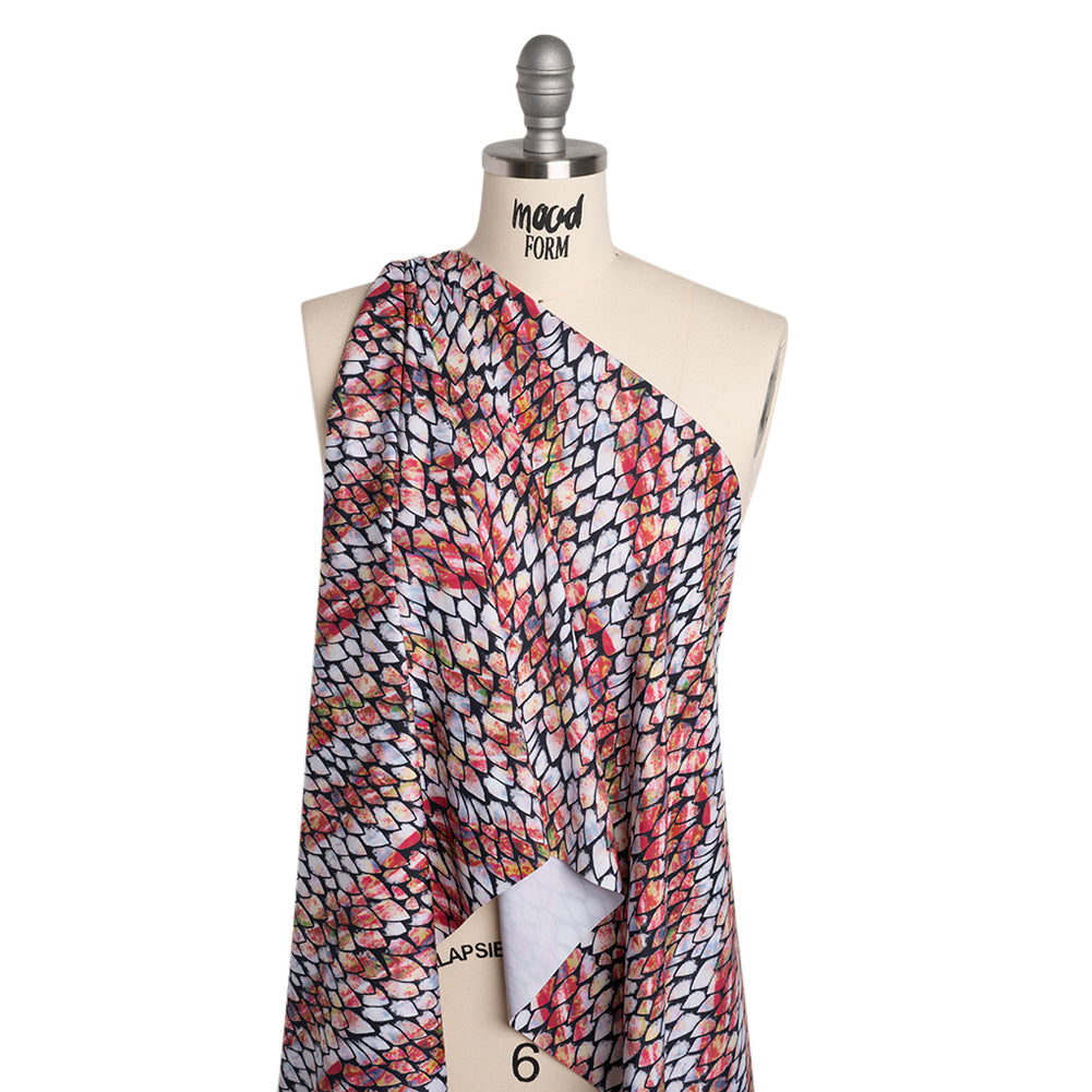 Scales Printed on a Caye UV Protective Compression Swimwear Tricot w/ Aloe Vera Microcapsules