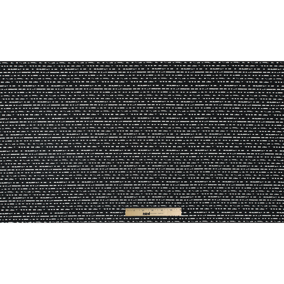 Black/White Striped Cotton Brocade - Folded