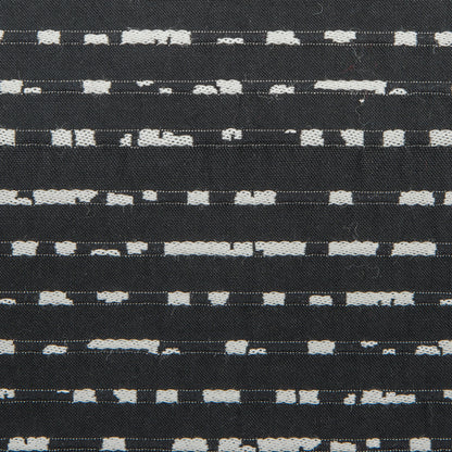 Black/White Striped Cotton Brocade - Full