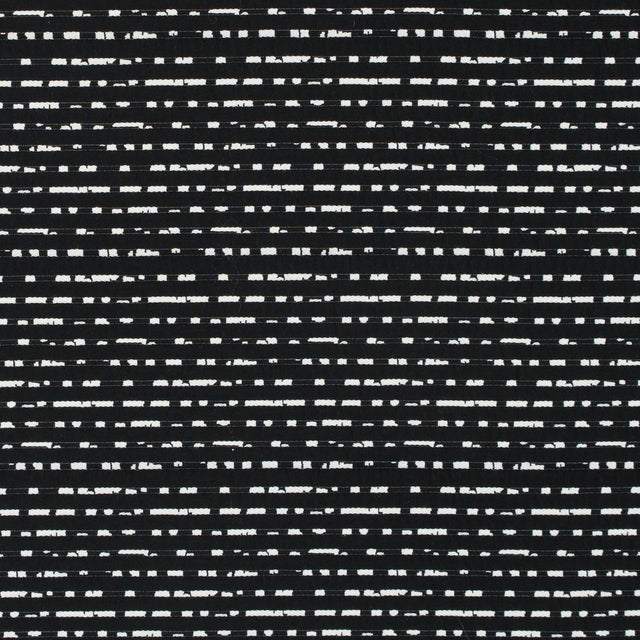 Black/White Striped Cotton Brocade