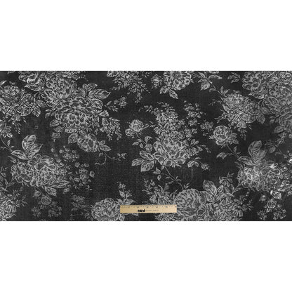 Black/Sliver Floral Metallic Mesh - Full