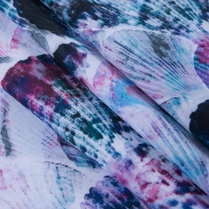 Compression Swimwear Tricot, UV Protective with Aloe Vera Microcapsules - Pink Scales - Caye Collection Detail