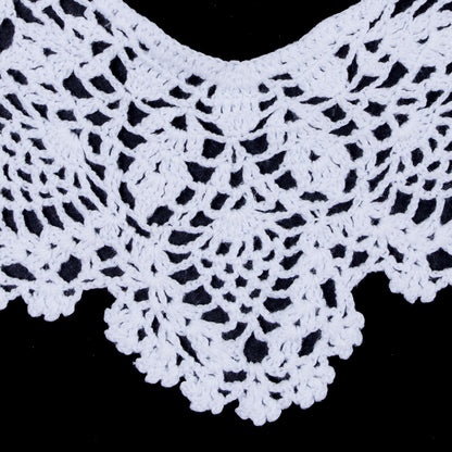 White Cotton Crochet Neck Applique - 8" Detail