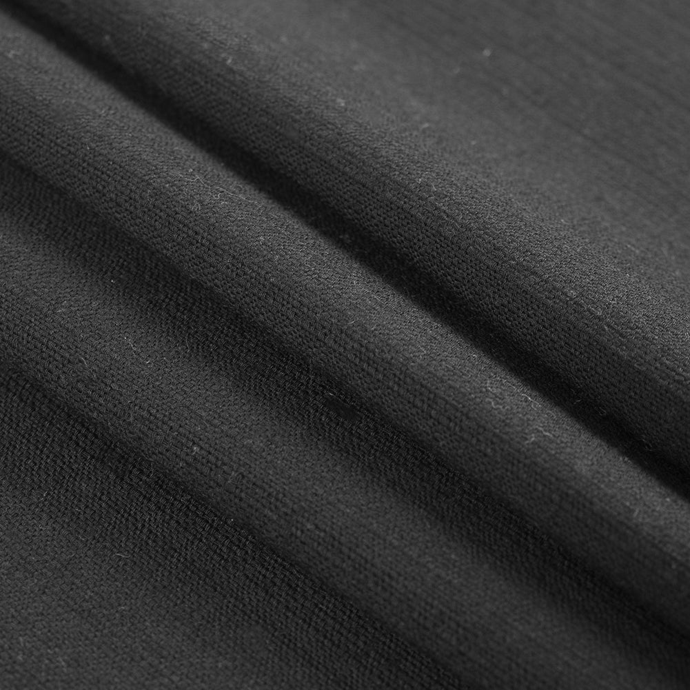 Black Wiry Wool Woven/Suiting - Detail
