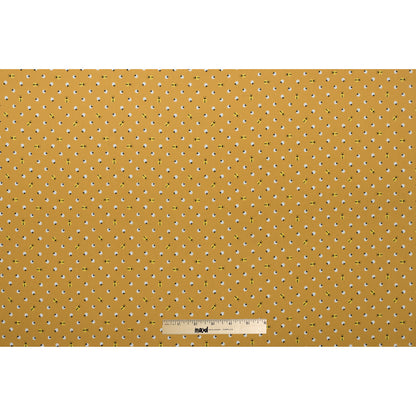 Honey Gold Bee Printed Polyester Crepe de Chine Full