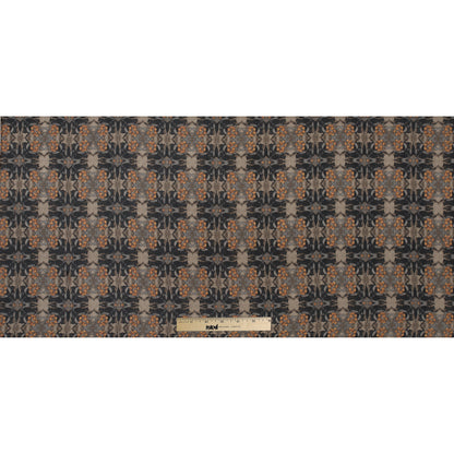 Beige Kaleidoscopic Printed Polyester Chiffon - Full