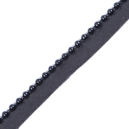 Black Beaded Trim with Lip - 1/2 - Detail