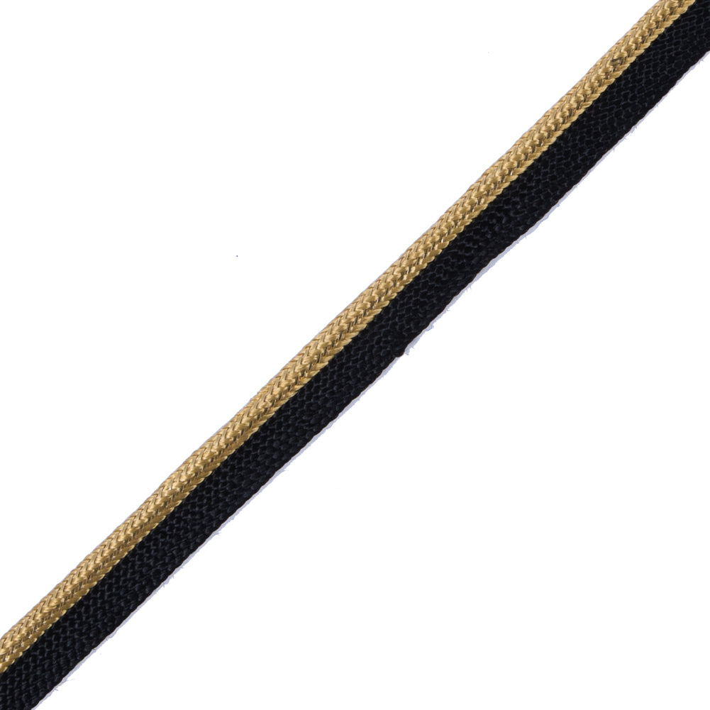 Gold Cord with Black Lip - 1/4 - Detail