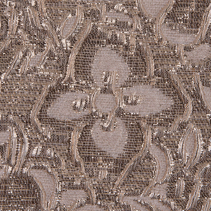 Cream/Gold Metallic Floral Brocade Detail