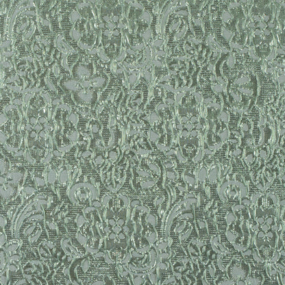 Mint Metallic Floral Brocade