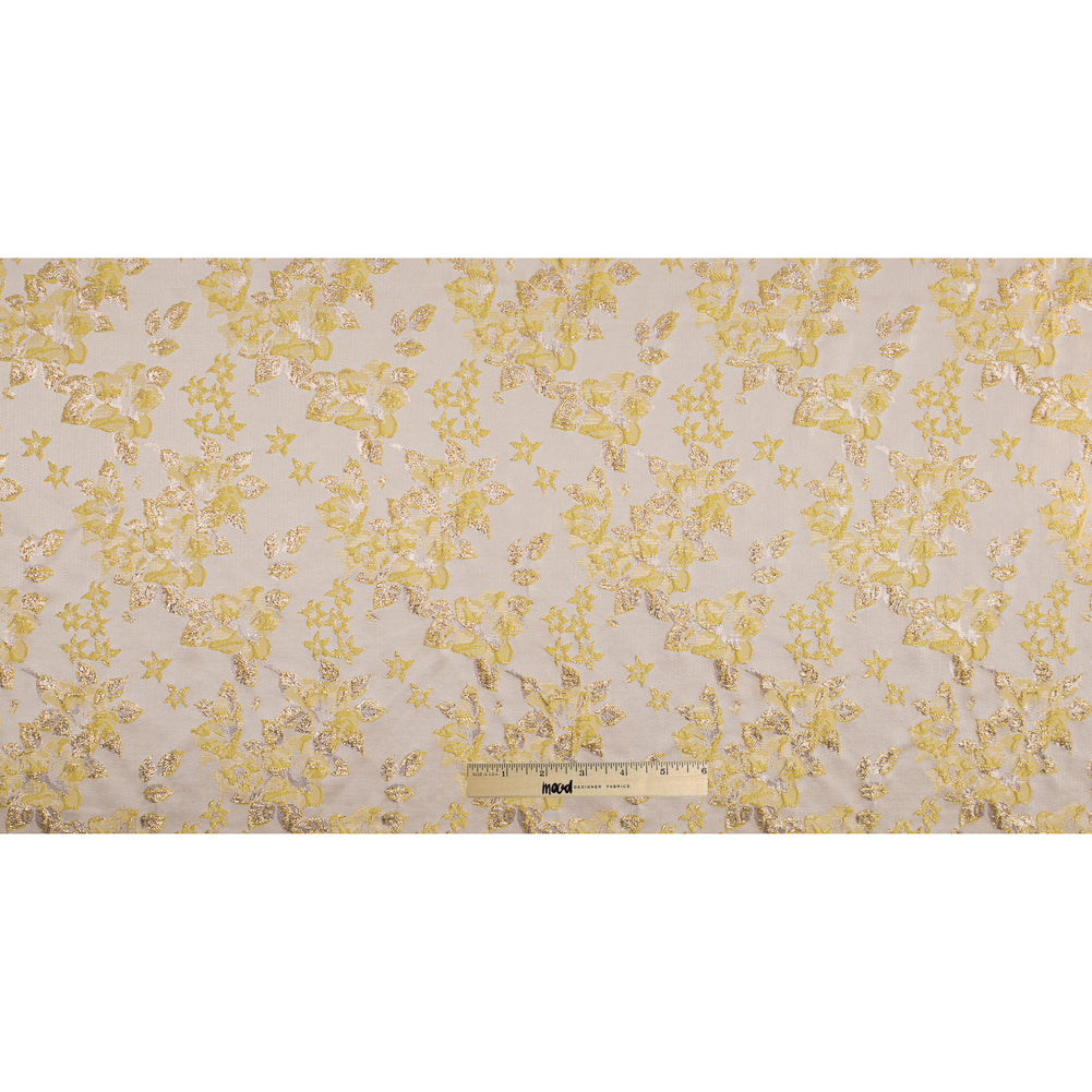 Metallic Gold/Yellow Floral Brocade Full