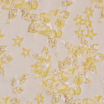 Metallic Gold/Yellow Floral Brocade
