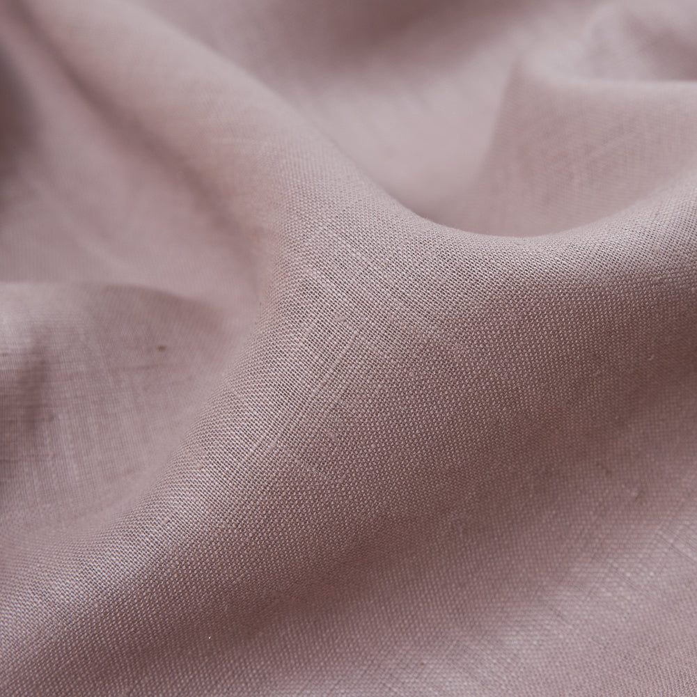 Italian Metallic Adobe Rose Woven Linen Detail