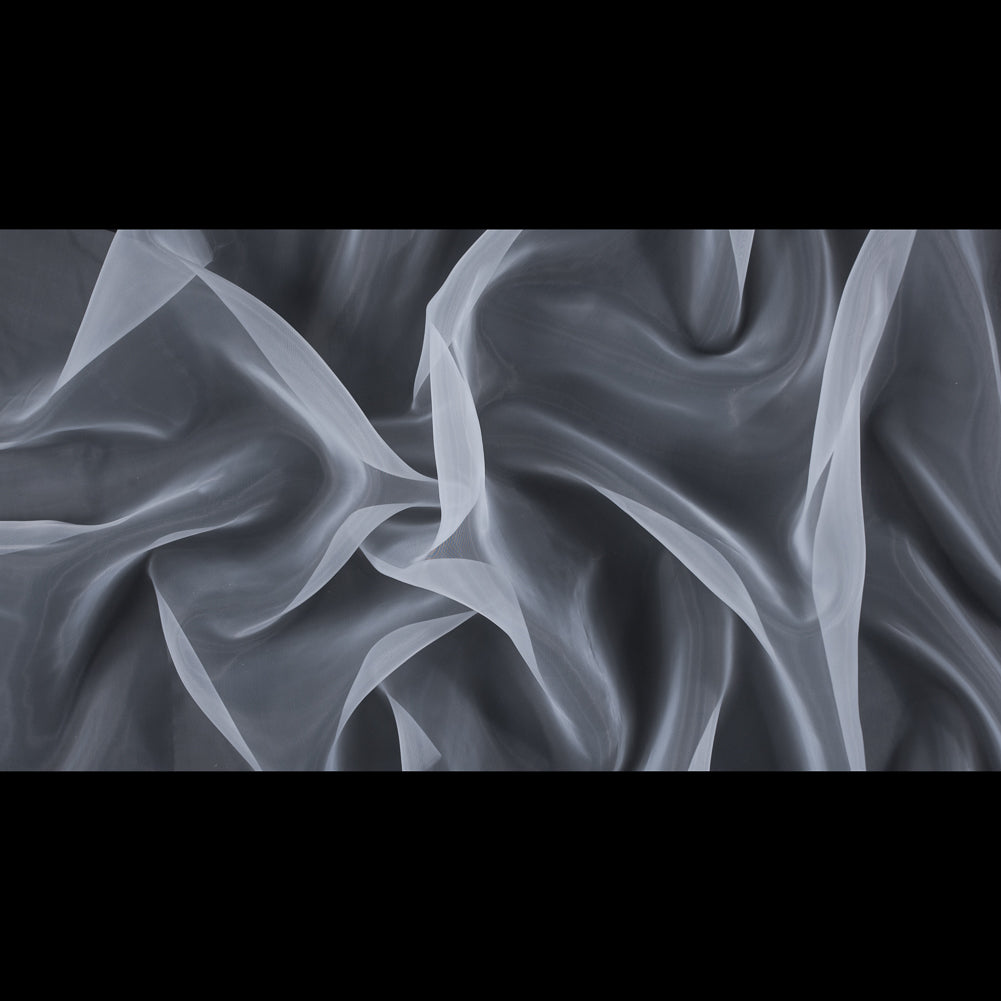 Italian White Nylon Organza - Folded