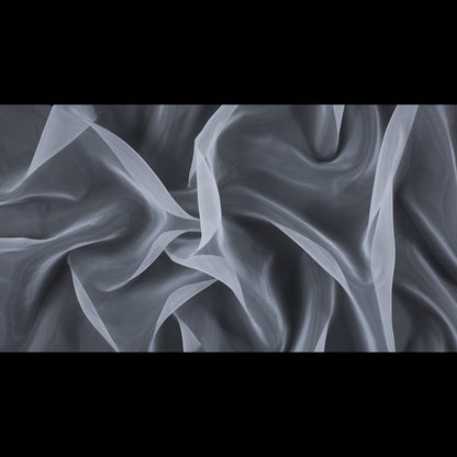 Italian White Nylon Organza - Folded